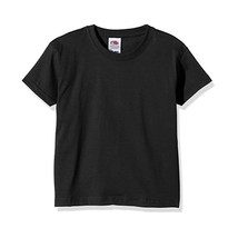 Fruit Of The Loom Boy&#39;s SS028B Short Sleeve T-Shirt, Black, 3-4 Years (M... - $10.00
