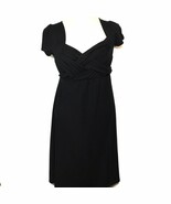 Elle Black Short Sleeve Weaved Bust Corazon Neckline Bodycon Cotton Dres... - $180.56 MXN