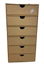 6 - Drawer Jewlery Etc Cardboard Chest - £9.87 GBP