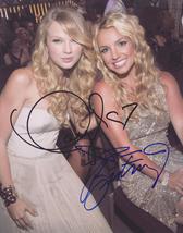 2X Signed Taylor Swift &amp; Britney Spears Autographed Photo w/ Coa - £117.67 GBP