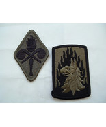 Vietnam war era military patches set of 2  green and black  torch and bird  - $44.80