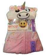 Emoji Girls Kids Hooded Blanket Sleeper, UNICORN HEARTS - SMILEY FACE, 4 - €10,15 EUR