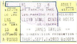 James Taylor Ticket Stub September 8 1983 Norman Oklahoma - £27.25 GBP