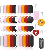 Gisafai 120 Pcs Aluminum Engraving Blanks Tags Round Rectangle Heart Sta... - $61.43 CAD