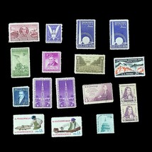 x17 Miscellaneous Vintage US Postage Stamps Estate Sale Find 1940s - £15.54 GBP