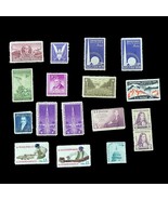 x17 Miscellaneous Vintage US Postage Stamps Estate Sale Find 1940s - $19.79