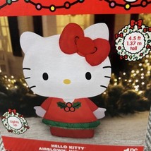 Gemmy HELLO KITTY 4.5’  Airblown Christmas Inflatable Lights Sanrio Berries NEW - £51.01 GBP