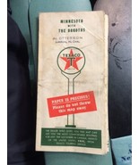 vintage Road Map transportation travel TEXACO GAS OIL 1948 Minnesota Dakota - €17,28 EUR