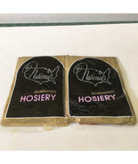 Two pairs vintage national hosiery nylon stocking size T 14 one size - £15.59 GBP