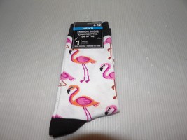 New Men&#39;s Dress Fashion Socks-Pink Flamingo&#39;s-Size 6-12 NWT - £4.65 GBP