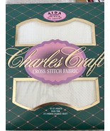 Charles Craft Aida Cross Stitch Fabric 14 Count 12 x 18 Inches Antique W... - £8.88 GBP
