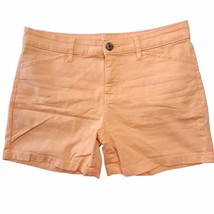 St. John&#39;s Bay Womens Shorts Size 4 Orange Bold Shortie Casual Flat Front Zip - £11.58 GBP