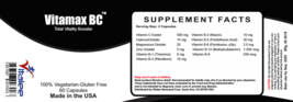Vitamax BC-Multivitamin B complex Super Absorbent Fuel for Life.(Capsule 60ct ) image 3