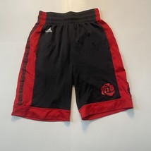 Adidas Boys Derrick Rose Basketball Shorts Black And Red Size Large - £15.95 GBP