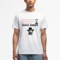 Time Waits For No Man Unless That Man Is Chuck Norris Classic Crew Neck ... - $22.99