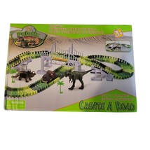 Dinosaur Toys- 240 pcs Magic Create A Road Dino Track Race with cars Play set - £15.75 GBP