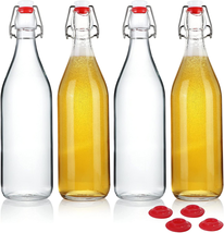 YEBODA Clear Glass Bottles with Stopper for Home Brewing Beer Kombucha Kefir &amp; A - £23.43 GBP