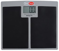 Talking Home Health Scale, Detecto Slimtalkxl, Black Rubber Mat, 550 Lb ... - $89.95