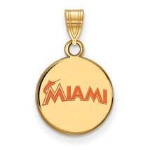 SS GP  Miami Marlins Large Enamel &quot;MIAMI&quot; Disc Pendant - £66.44 GBP