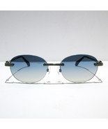 Palm Angels PERI10H 1007 Sunglasses Gunmetal Oval Gradient Blue Lenses I... - $6,137.24 MXN