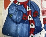 Daisy Kingdom Snowman Door Panel &amp; Appliques Fast Shipping Craft Sewing  - $15.88