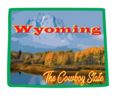 3&quot; wyoming the cowboy state bumper sticker decal usa made - £21.57 GBP