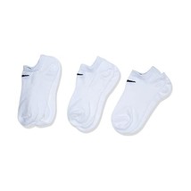 NIKE Socks 3 Pairs Lightweight No Show White white / black Size:XL  - £21.84 GBP