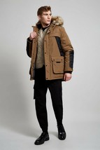 BURTON Fern Brown Parka in Brown with Fur Lined Hood Small Chest 36/38 (... - £38.51 GBP
