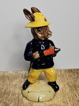Royal Doulton Blue Fireman Bunnykins Figurine DB075 Vintage 1988 1st Ver... - $39.59