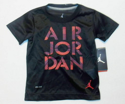 Air Jordan Nike Boys Dri Fit T-Shirt Black Sizes 5 or 6 NWT - £11.47 GBP