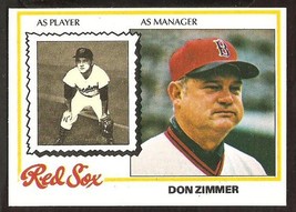 Boston Red Sox Don Zimmer 1978 Topps # 63 Nm - £0.66 GBP