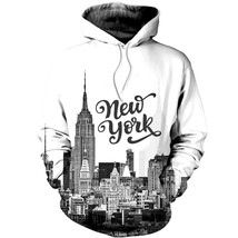 New Fashion New York Clothes 3D Printed Men and Women Pullover Sweatshirt Casual - £74.92 GBP