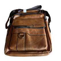 Weixer Crossbody  Men’s Shoulder Bag Vintage Leather Vertical Hand Business - £14.17 GBP