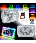 7x6&quot; Bluetooth RGB SMD LED Color Chasing Halo Shift Angel H4 Bulb Headli... - $166.20