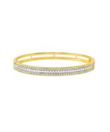 Authentic Crislu Baguette Bangle in Yellow Gold -SM - $350.46