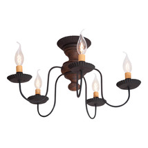 Irvin&#39;s Country Tinware Thorndale Ceiling Light in Hartford Pumpkin - £293.47 GBP