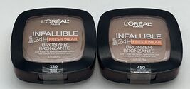 2pk Bundle L'oreal Infallible 24H Fresh Wear Bronzer - 350 Medium &amp; 450 ... - $21.68
