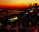 New York City By Night NY NYC UNP Chrome Postcard E11 - $3.91