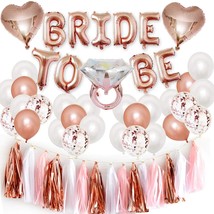 Bachelorette Party Decorations Kits-Rose Gold Bridal Shower Party Decor And Supp - £23.48 GBP