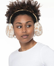 Womens Sherpa Headband Earmuffs White Animal Print JENNI Brand $28 - NWT - £3.51 GBP