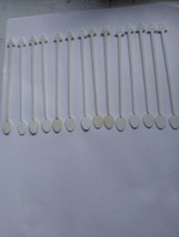 14 Delta Airlines Swizzle Sticks Drink Stirrers FLAT Spoons White plastic. - £5.21 GBP