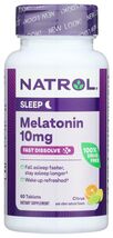 NATROL Melatonin 10mg, 60 CT - $13.85