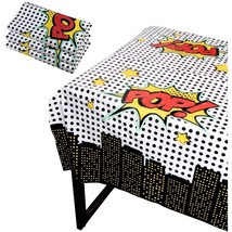 3 Pack Superhero-Themed Party Tablecloth For Comic Book Party Supplies, ... - £15.14 GBP