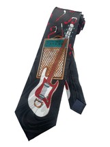 Steven Harris Mens Air Electric Guitar and Amplifier Amp Rock &#39;n Roll Necktie | - £23.35 GBP