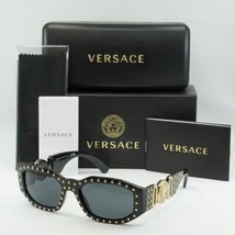VERSACE VE4361 539787 Black/Gold/Dark Gray 53-18-140 Sunglasses New Authentic - £133.16 GBP