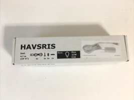 IKEA HAVSRIS Plug-in Cord Light set with switch - White 15'-5"  - 804.900.52 - £15.79 GBP