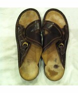 WOMENS CLARKS MULE SLIP ON BACKLESS SANDALS BROWN SHOES 8M - $22.44