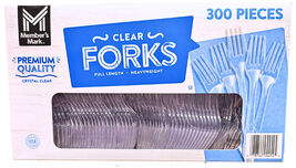 Member's Mark Clear Plastic Forks Heavyweight 300 Count - $28.92