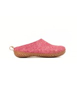 Cherry Pink Outdoor Open Heel Slippers with Rubber Sole - Artisan Crafted, Comfo - $72.25