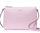New Kate Spade Leila Pebble Leather Triple Gusset Crossbody Quartz Pink ... - $104.41